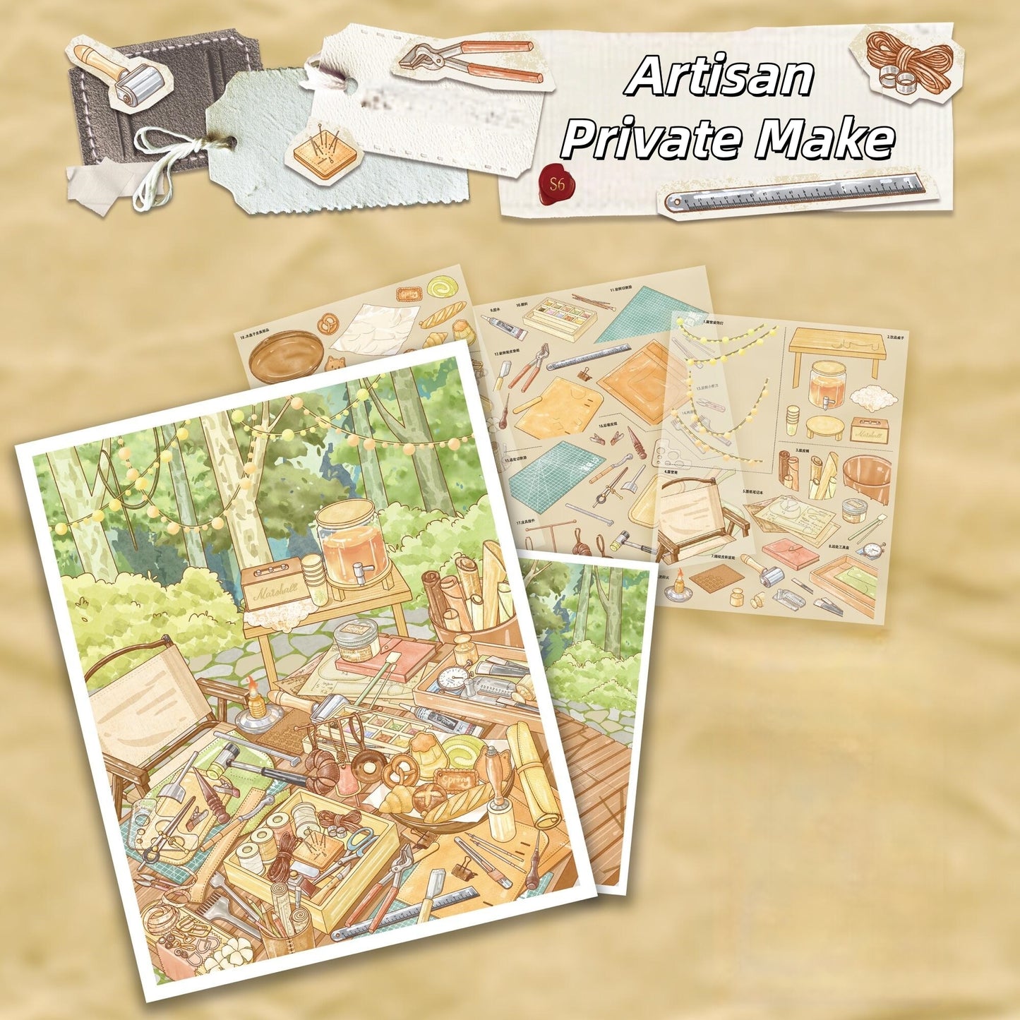 Girls‘ Day 3D Sticker | 4 Cute Miniature Scenes