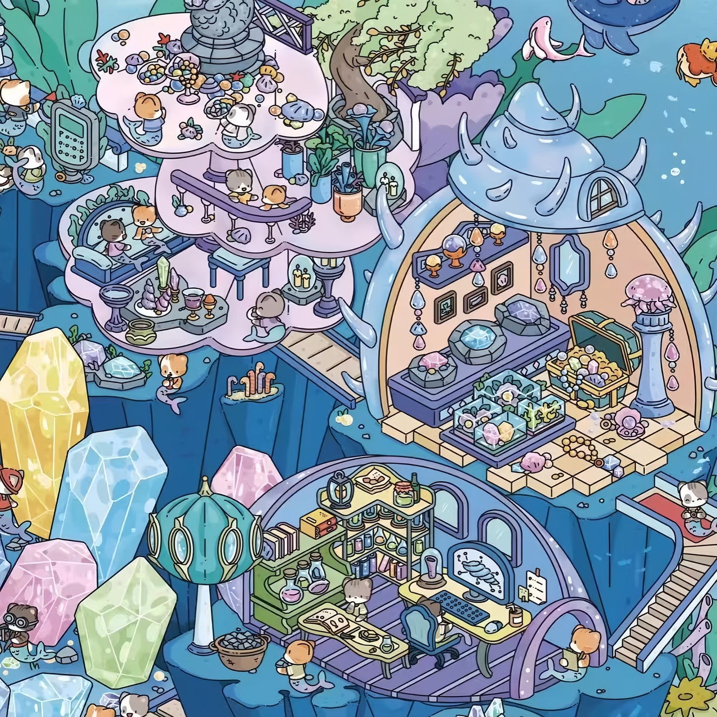 Whimsical Life 3D Sticker | 2 Cute Miniature Scenes