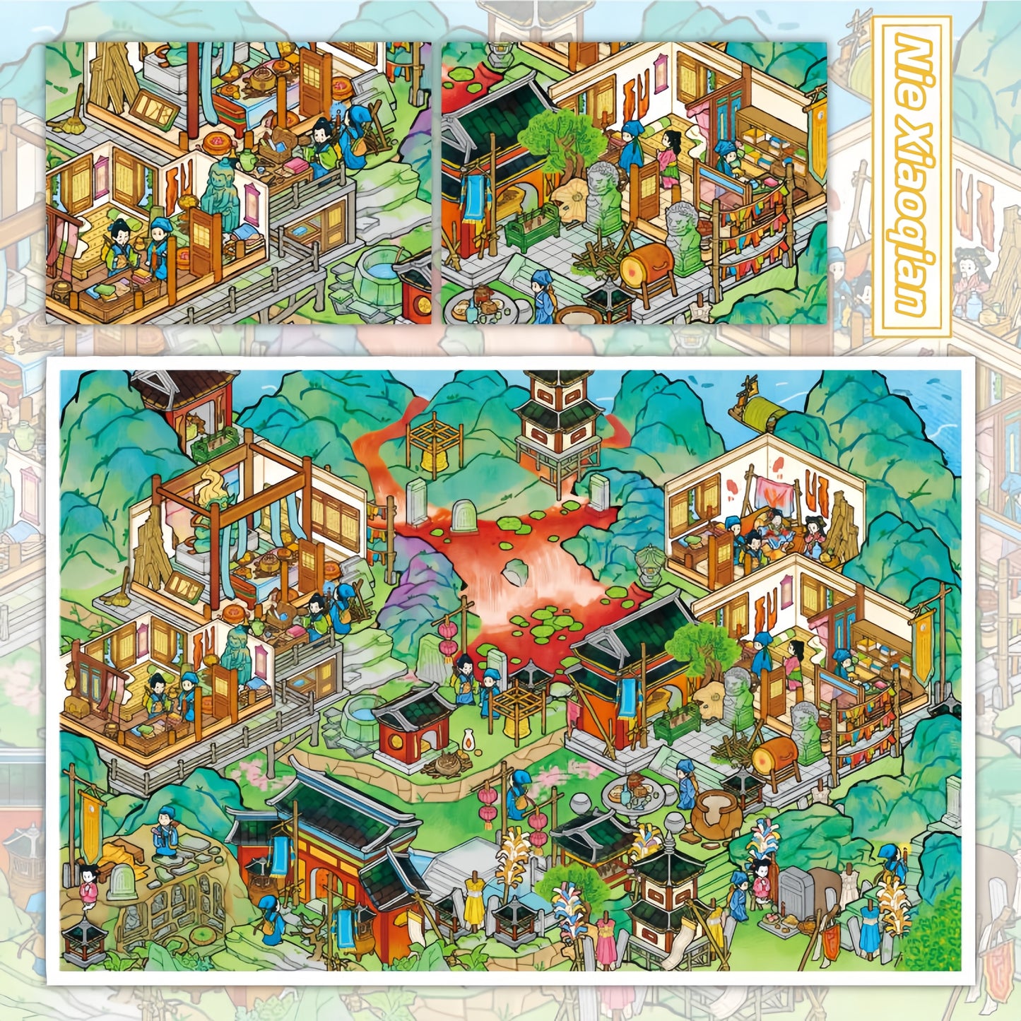 Strange Tales 3D Sticker | 2 Cute Miniature Scenes