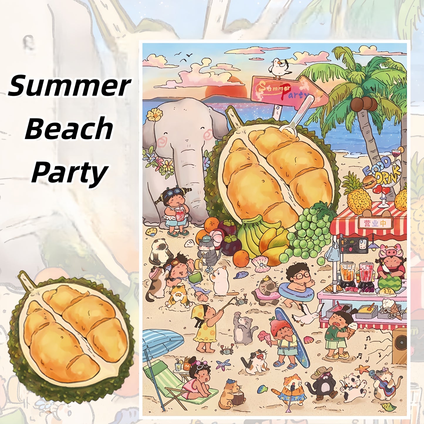 Paw Shops 3D Sticker | 4 Cute Miniature Scenes