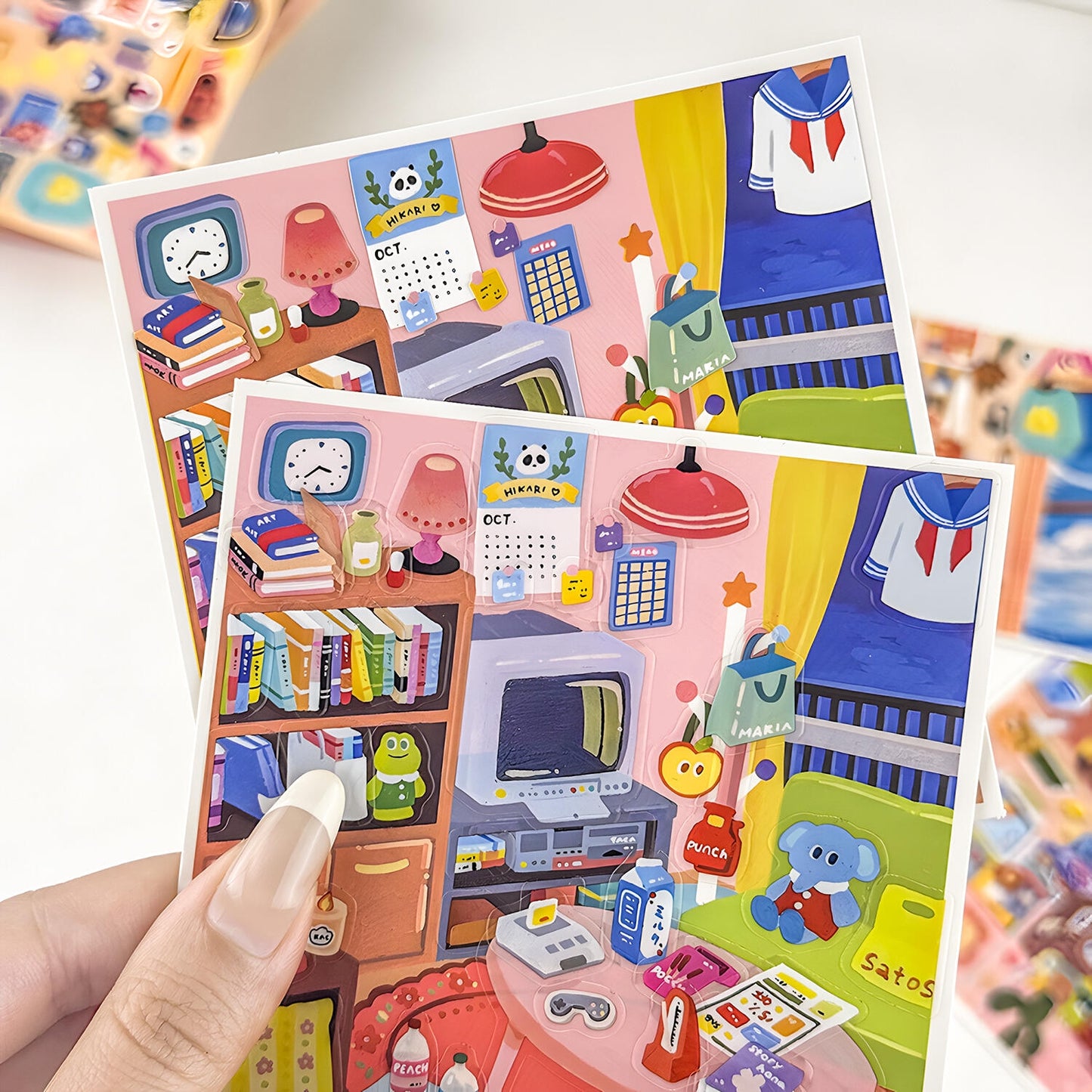 Cozy Rooms 3D Sticker Book