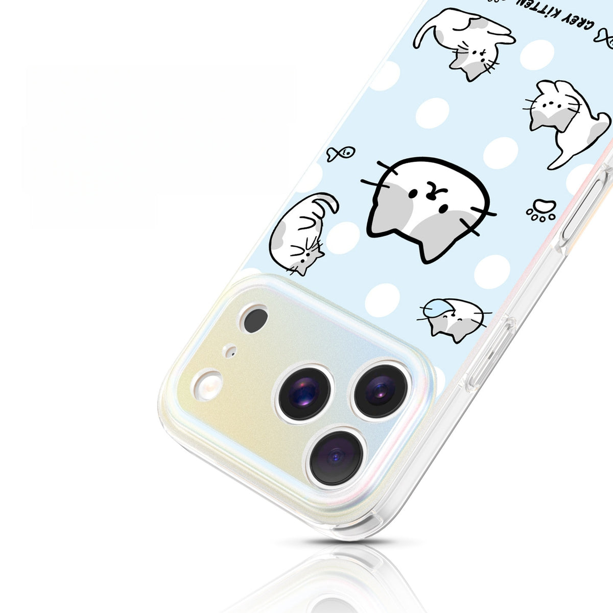 Polka Dot Cute Kitten Acrylic Phone Case
