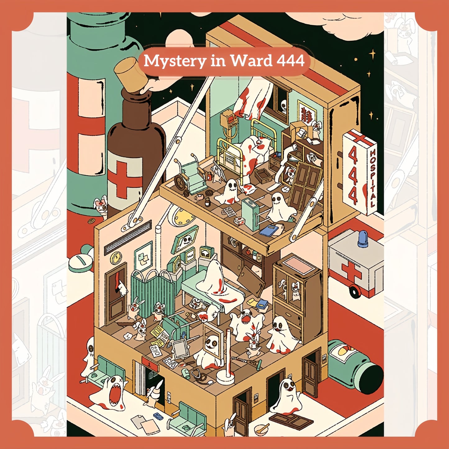 Creepy Storytime 3D Sticker | 4 Cute Miniature Scenes