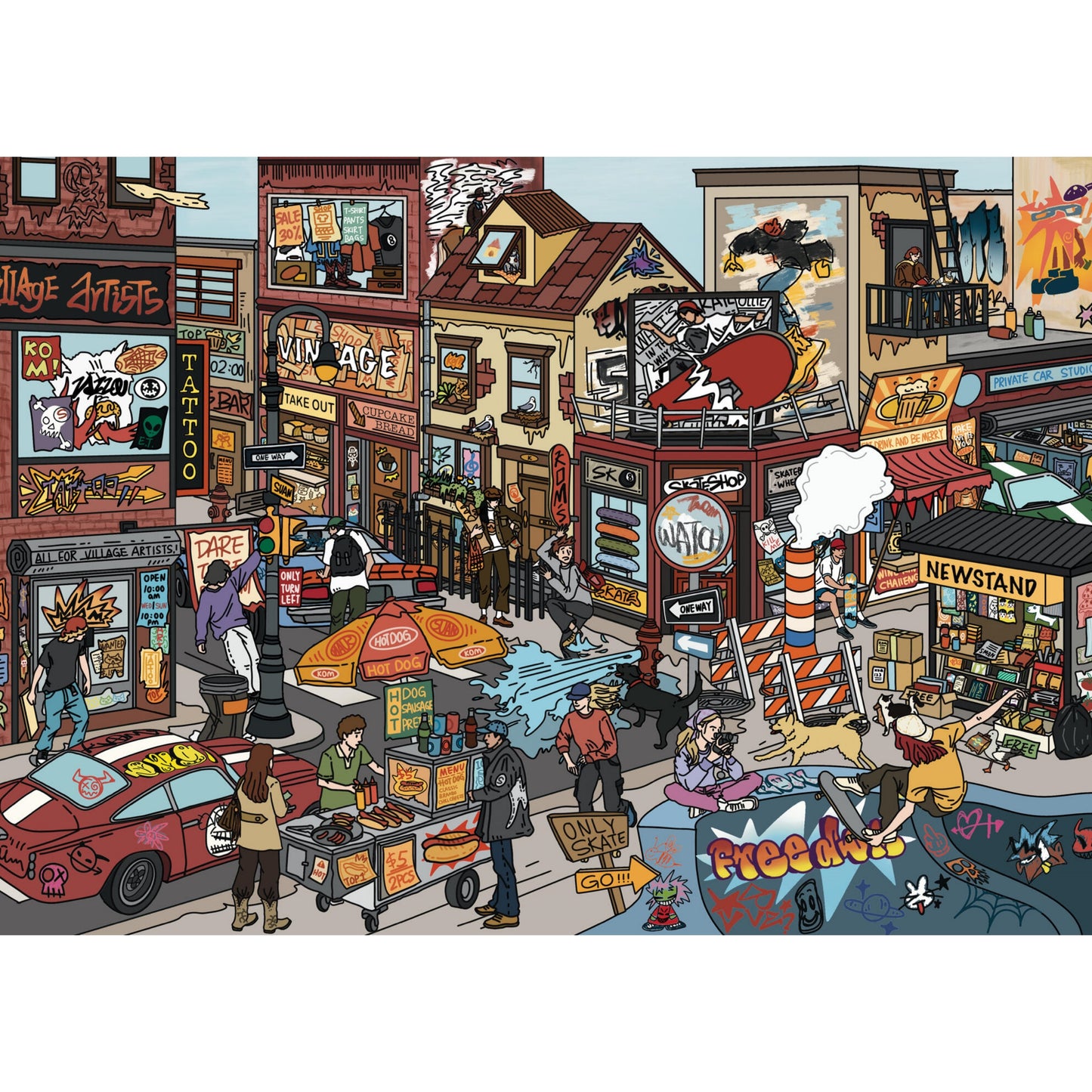 Whimsical Life 3D Sticker | 4 Cute Miniature Scenes