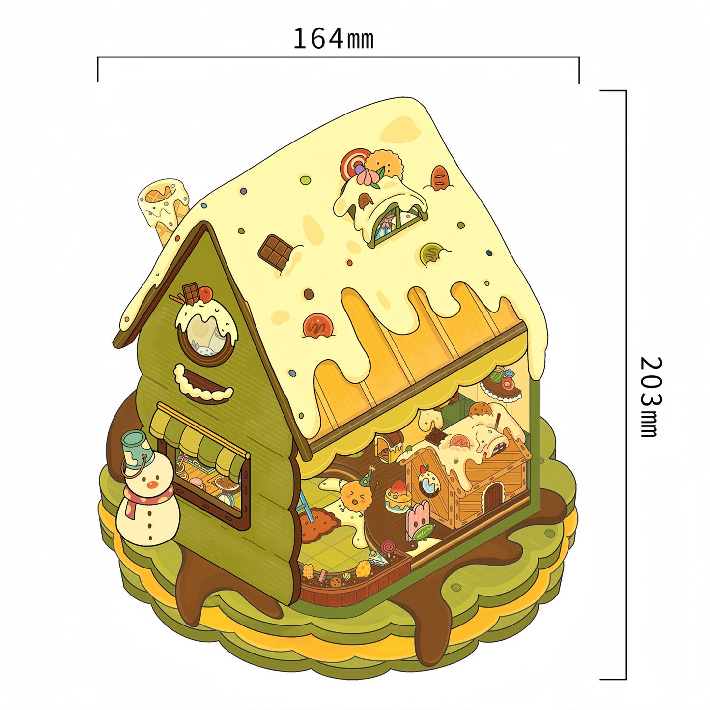 Dessert Shops 3D Sticker | 2 Cute Miniature Scenes