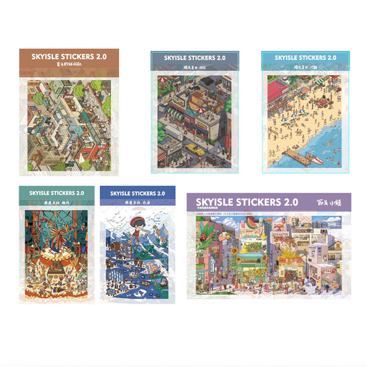 Whimsical Life 3D Sticker | 6 Cute Miniature Scenes