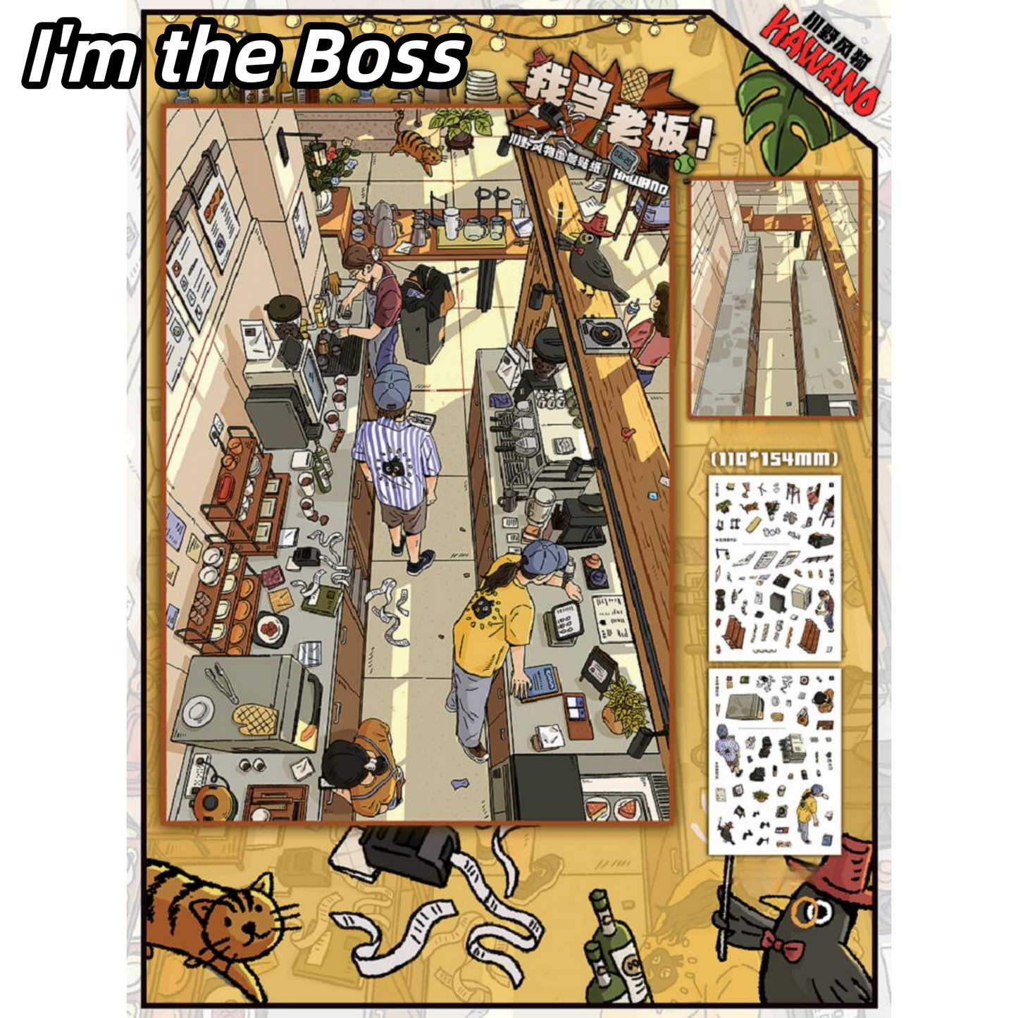 Starting a Business 3D Sticker | 3 Cute Miniature Scenes