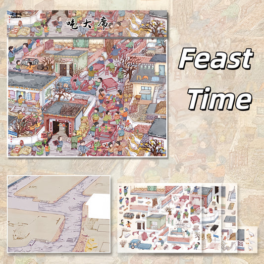 80s Wedding 3D Sticker | 4 Cute Miniature Scenes