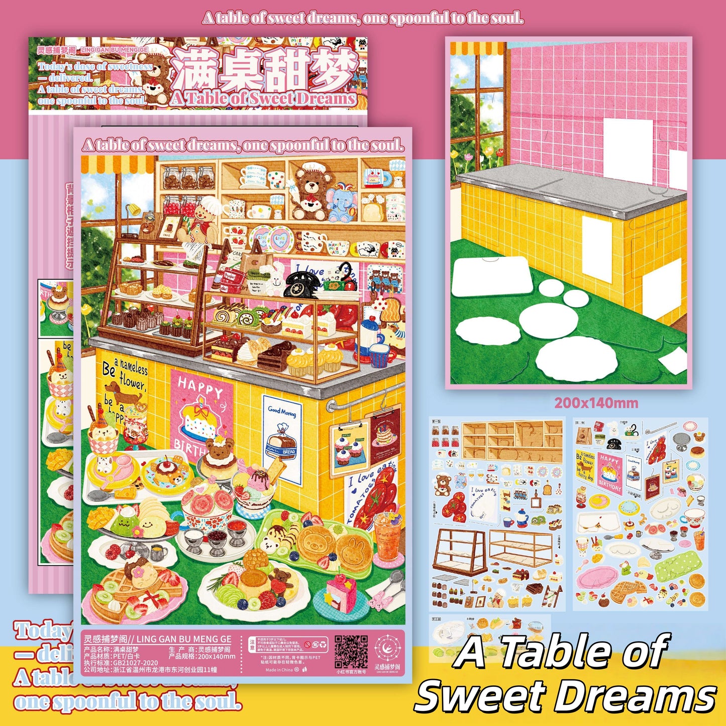 Taste the Joy 3D Sticker | 4 Cute Miniature Scenes