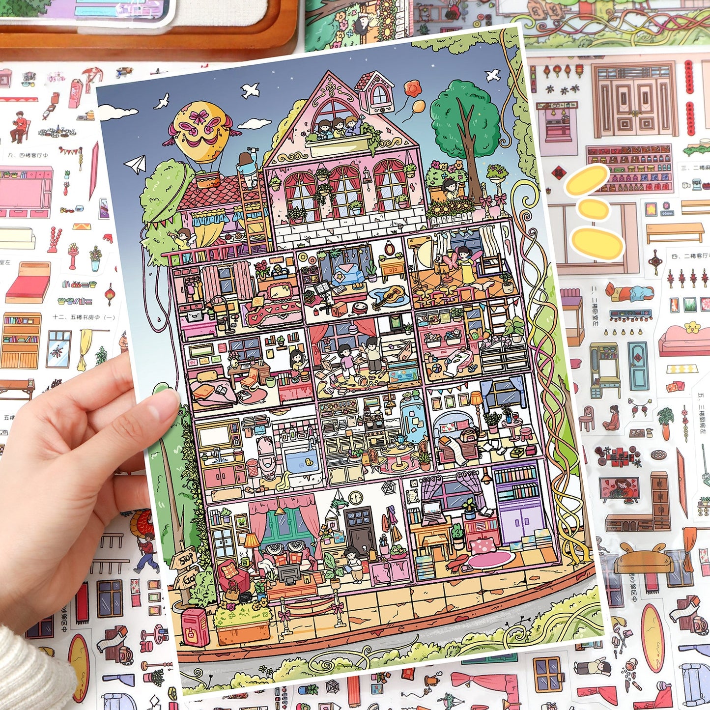 Happy Memories 3D Sticker | 2 Cute Miniature Scenes