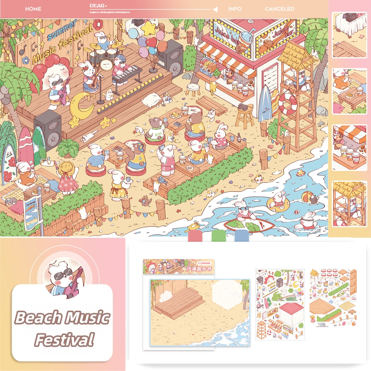 Paperfairy Tale 3D Sticker | 4 Cute Miniature Scenes