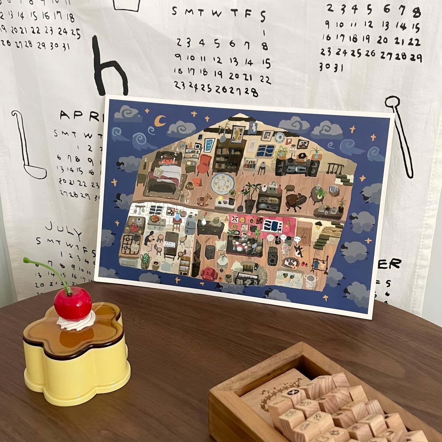 Warm Corners 3D Sticker | 2 Cute Miniature Scenes