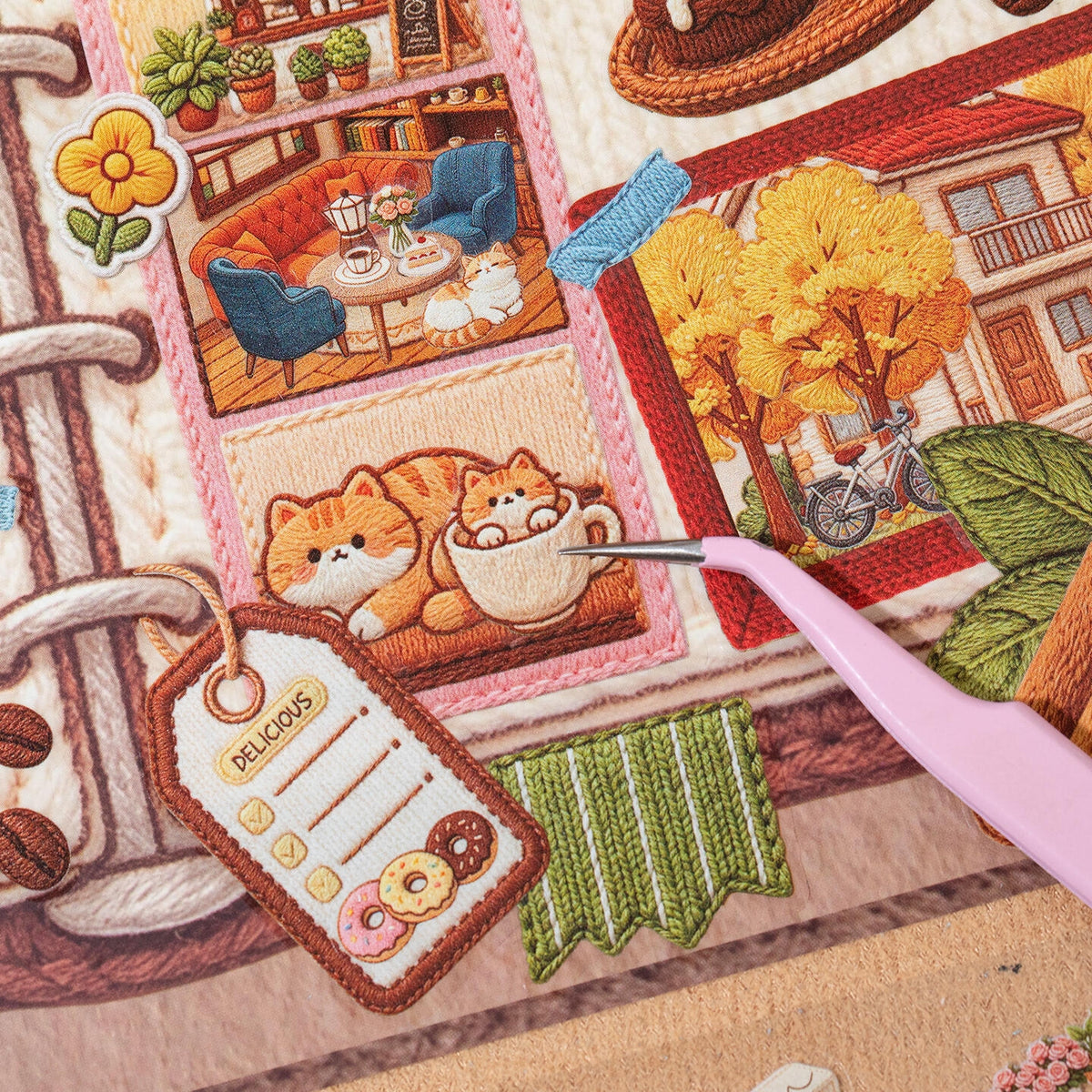 Whimsical Wanderings 3D Sticker | 2 Cute Miniature Scenes