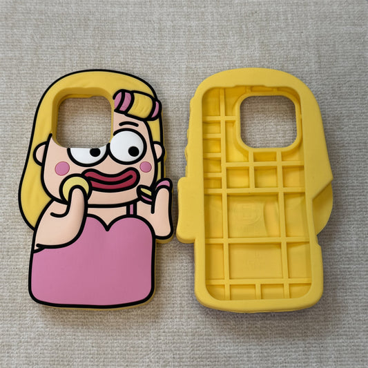 Funny Girl Makeup Silicone Phone Case
