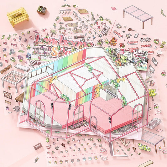 Leisure Daily 3D Sticker | 2 Cute Miniature Scenes