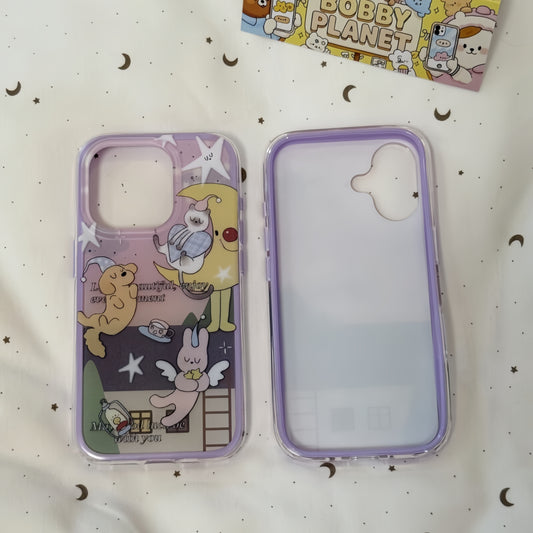 Cute Moon Kitty Puppy Bunny Acrylic Phone Case