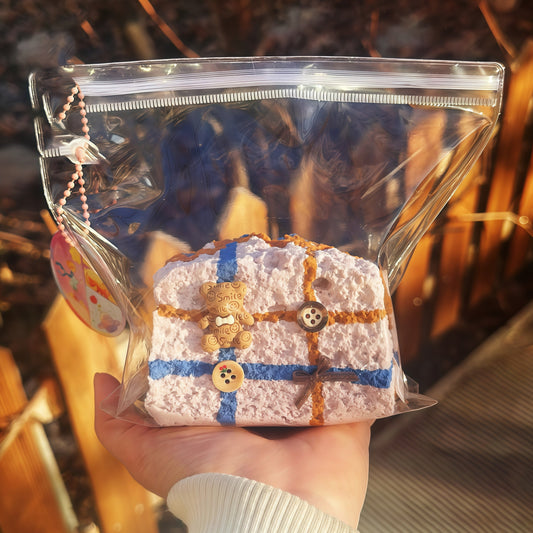 Plaid Bear Toast Squishy