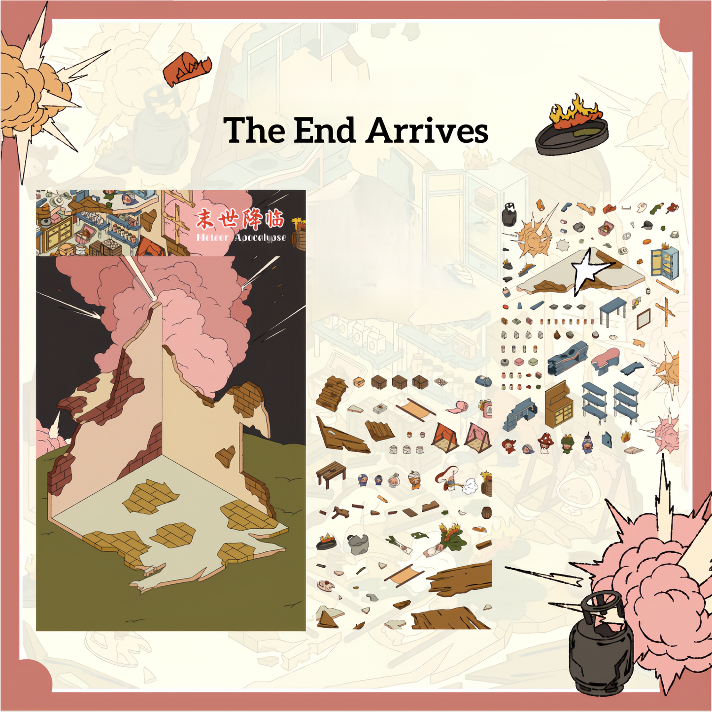 Creepy Storytime 3D Sticker | 4 Cute Miniature Scenes