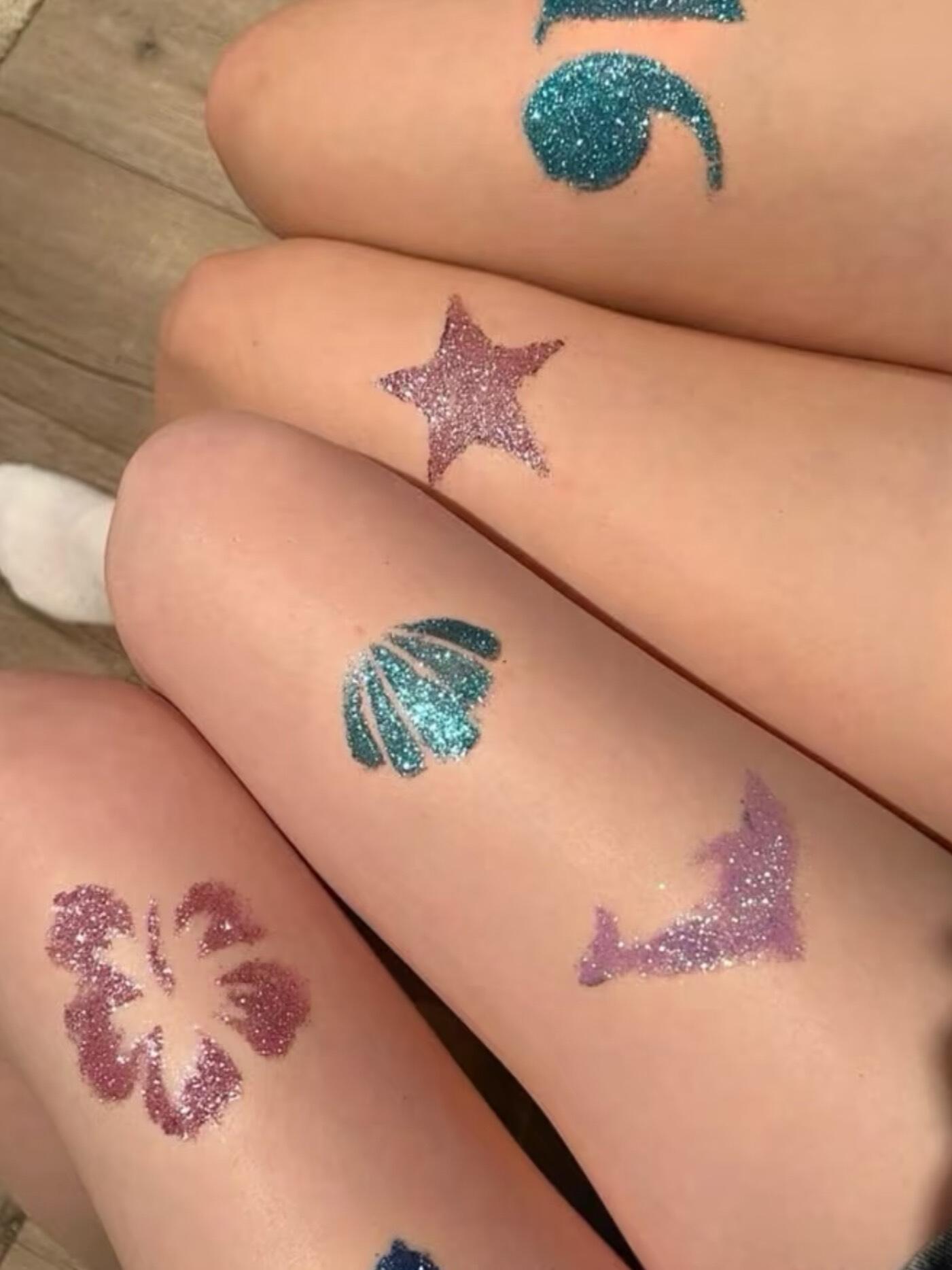 Glitterwave Dream Temporary Tattoo - Glitter & Tool Included