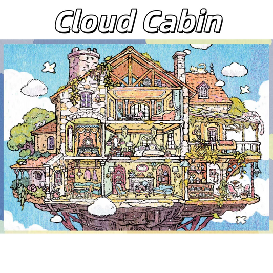 Fairy Tale Cottage 3D Sticker | 2 Cute Miniature Scenes