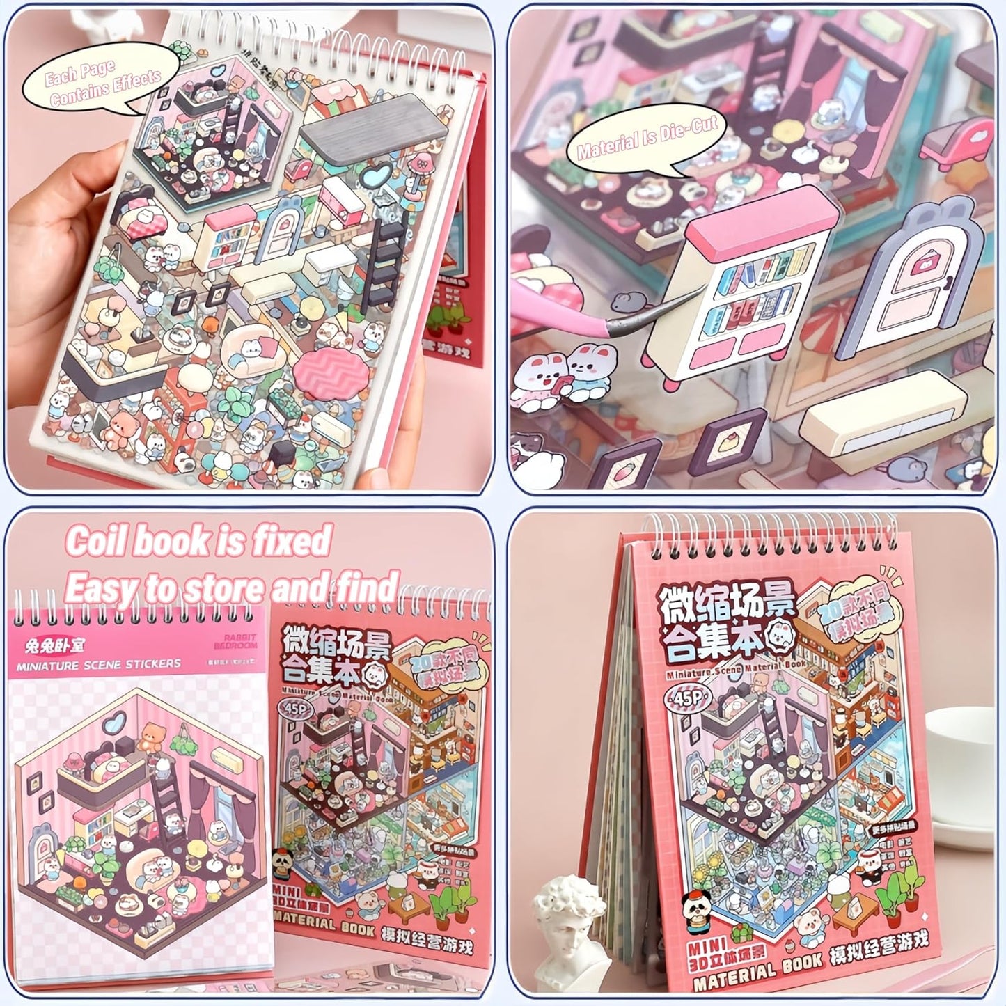 DIY 3D Sticker Material Book – 1.0 (20 Scenes) | 2.0 A (6 Scenes) | 2.0 B (6 Scenes)