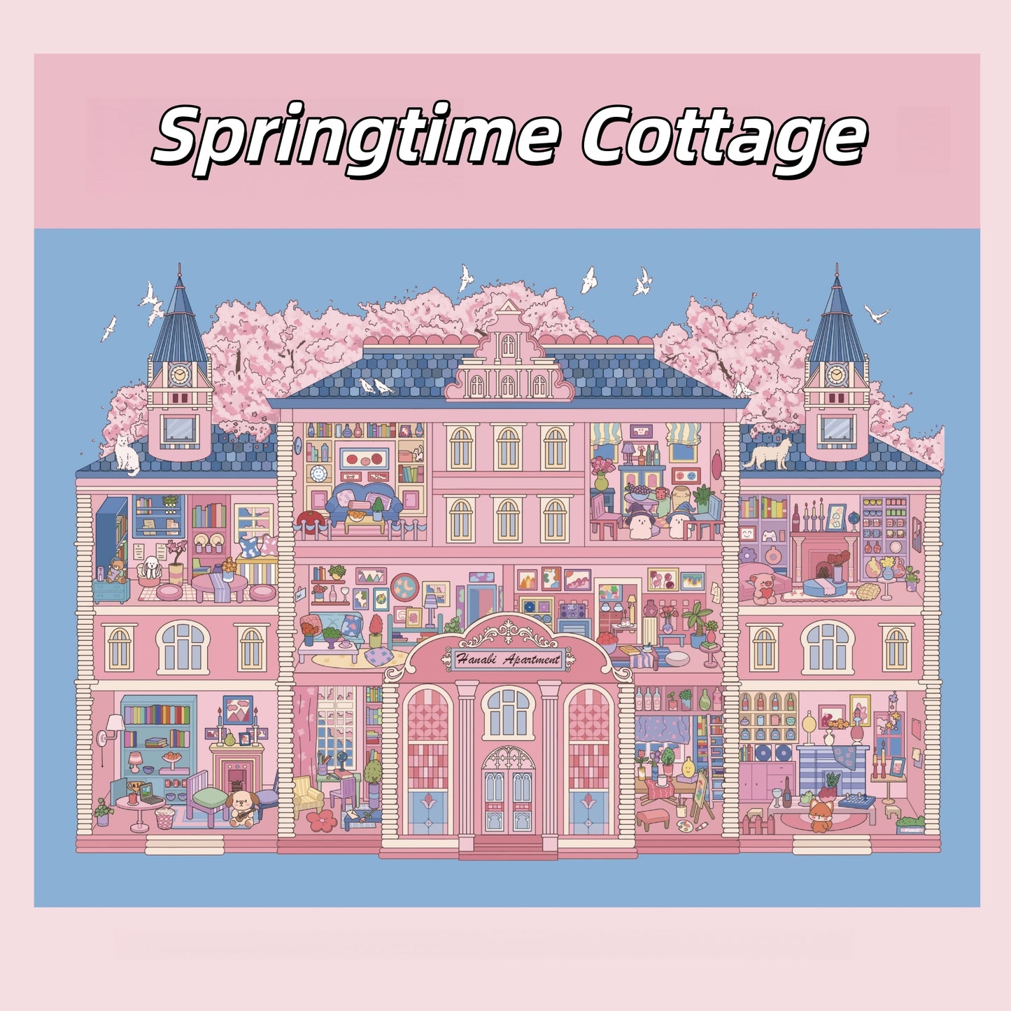 Fantasy Palace 3D Sticker | 3 Cute Miniature Scenes