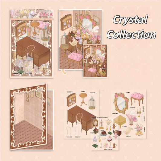 The Old Desk 3D Sticker | 2 Cute Miniature Scenes