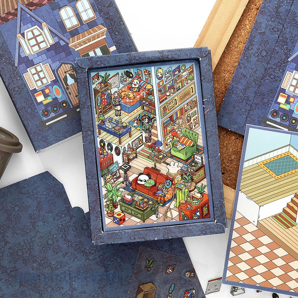 Lilliputian Series 3D Sticker | 4 Cute Miniature Scenes