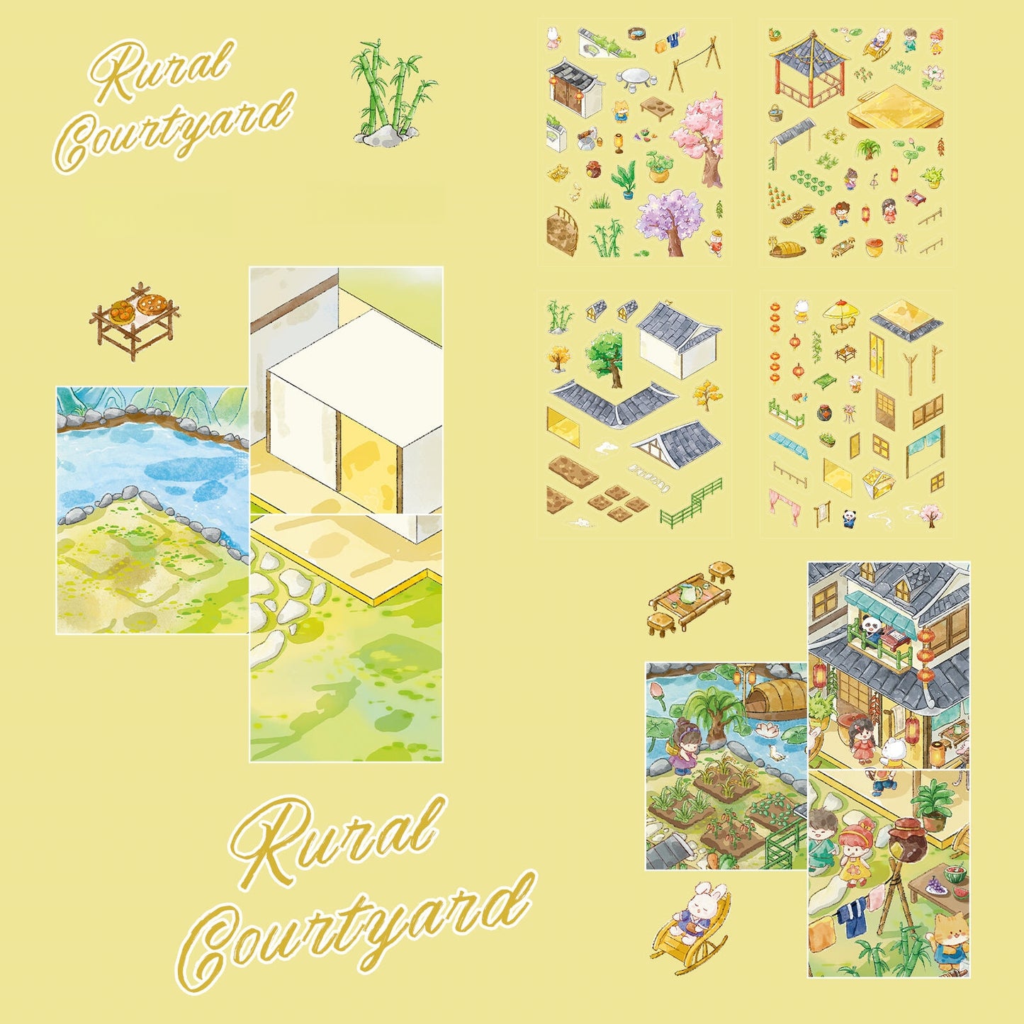 Rural Courtyard 3D Sticker