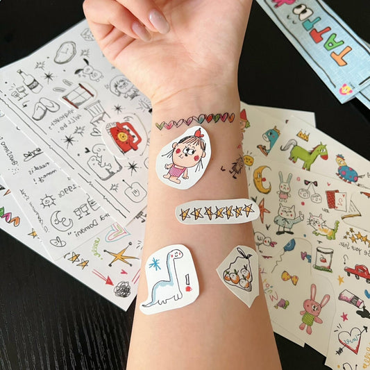 Whimsical Doodle Temporary Tattoo