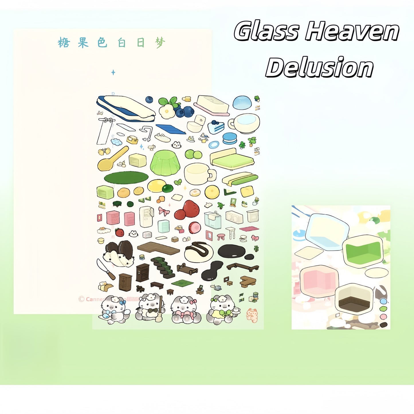 Fluff Prologue 3D Sticker | 3 Cute Miniature Scenes