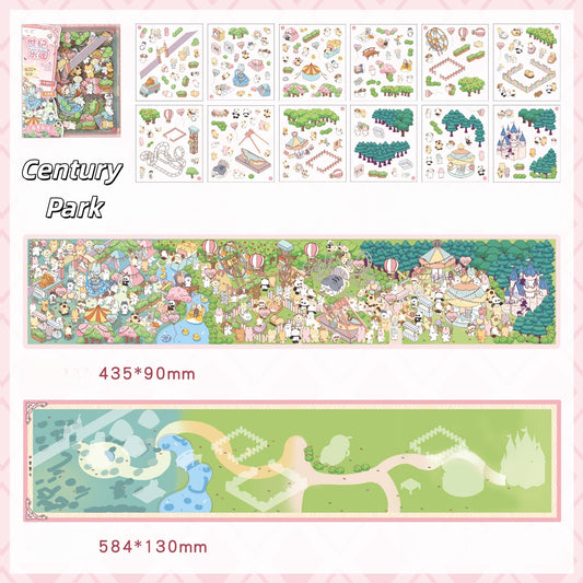 A Day on the Cute Island 3D Sticker | 2 Cute Miniature Scenes