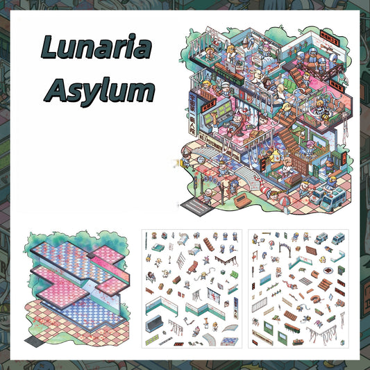 Horror Adventure 3D Sticker | 4 Cute Miniature Scenes