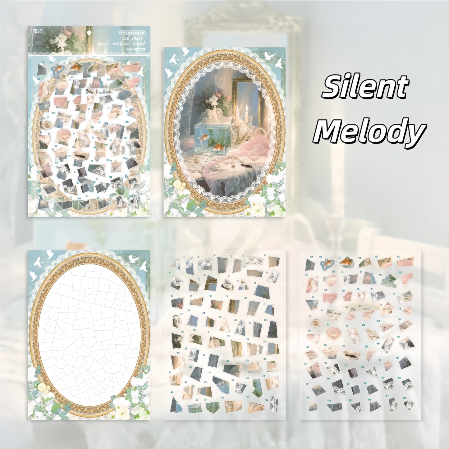 Searching for Secrets in the Fog 3D Sticker | 3 Cute Miniature Scenes
