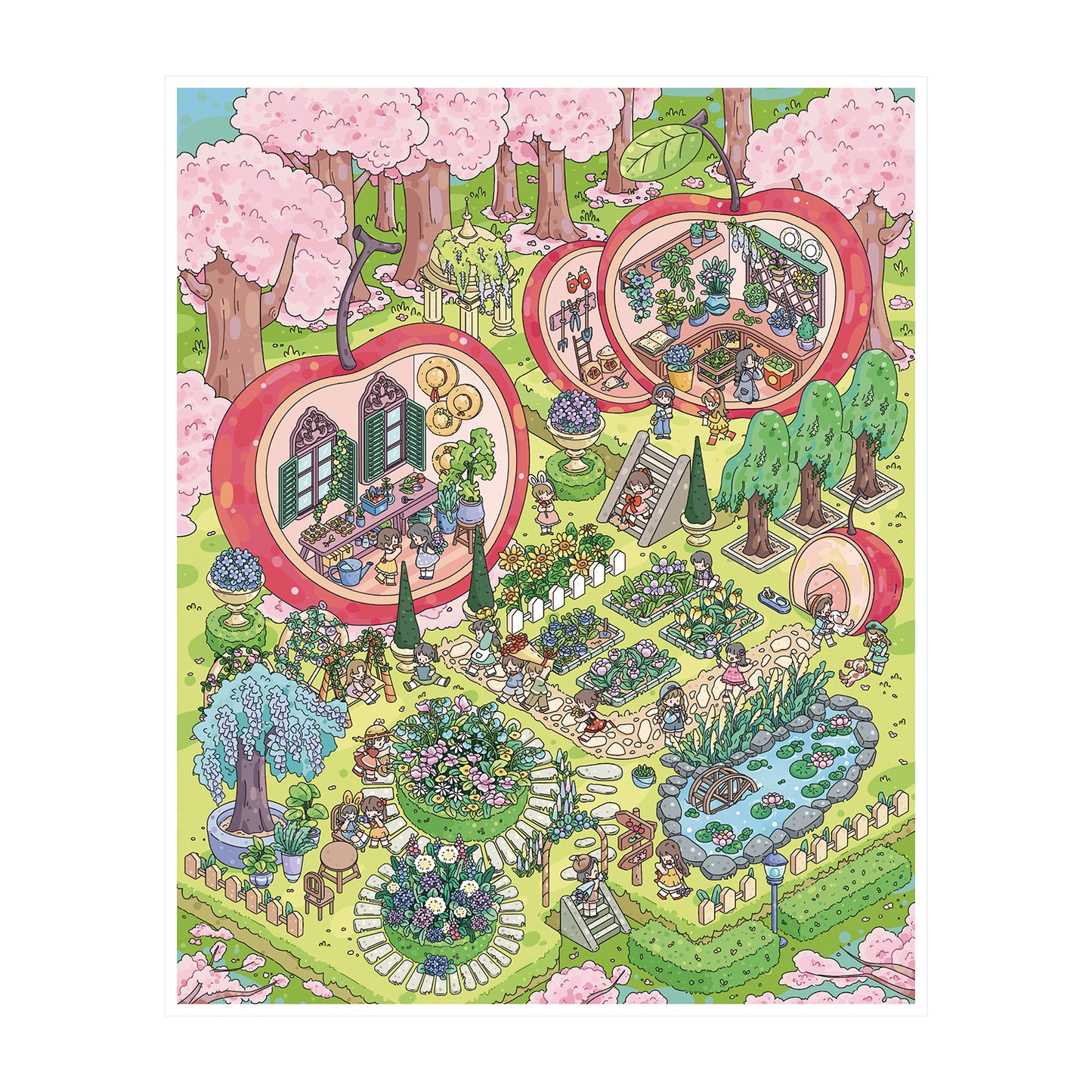Summer Time 3D Sticker | 2 Cute Miniature Scenes