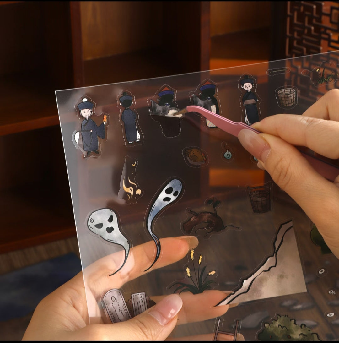 Chinese Horror Story 3D Sticker | 3 Cute Miniature Scenes