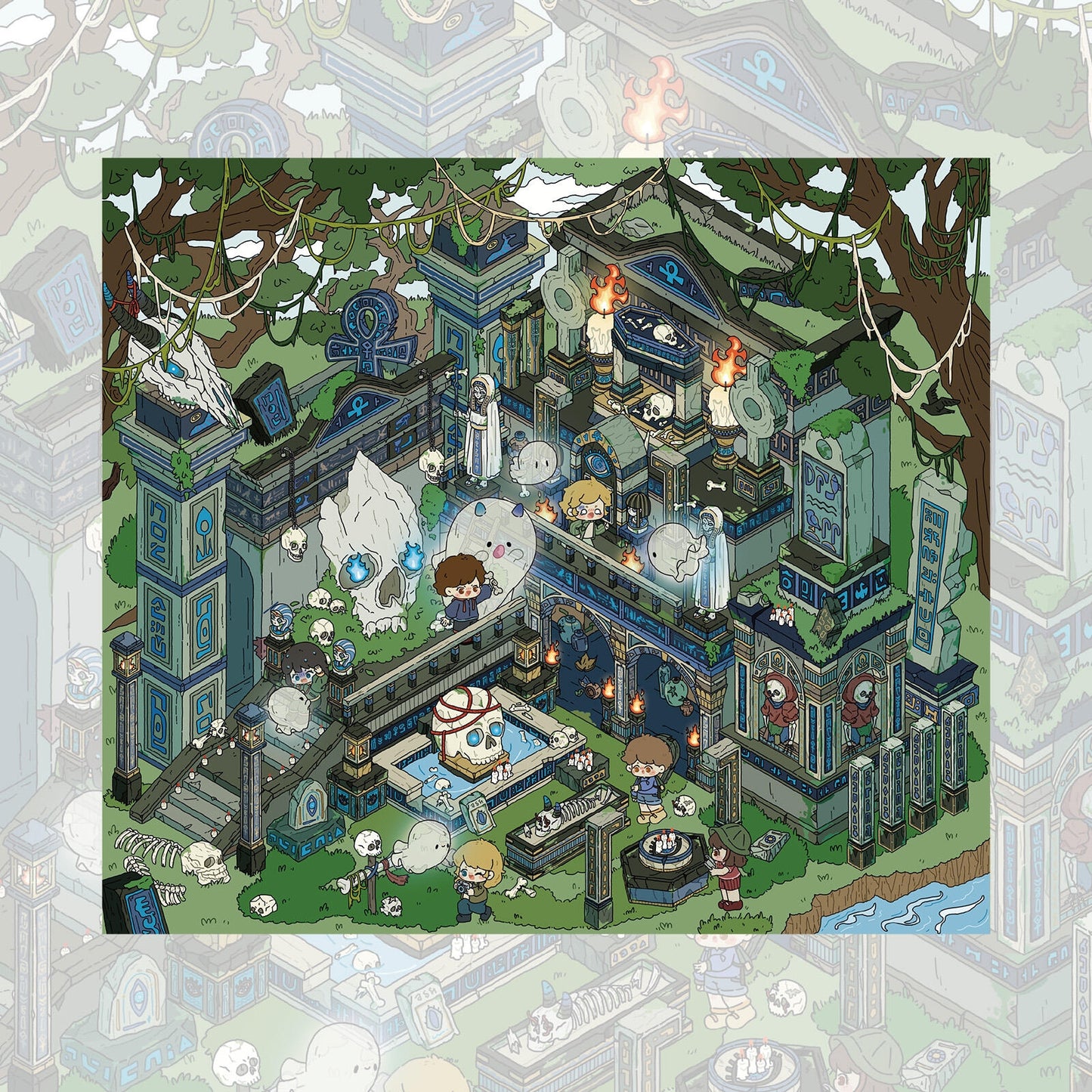 Exploring Ancient Tombs 3D Sticker