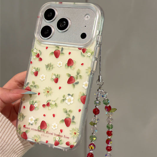 Strawberry Illustration Acrylic Phone Case