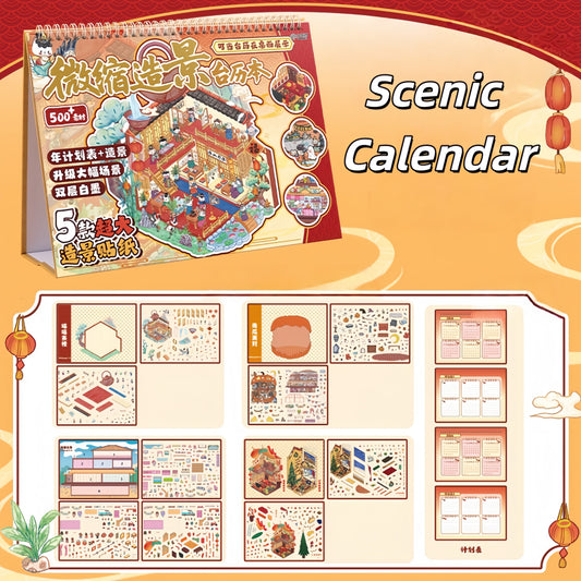 Scenic Calendar 3D Sticker Book