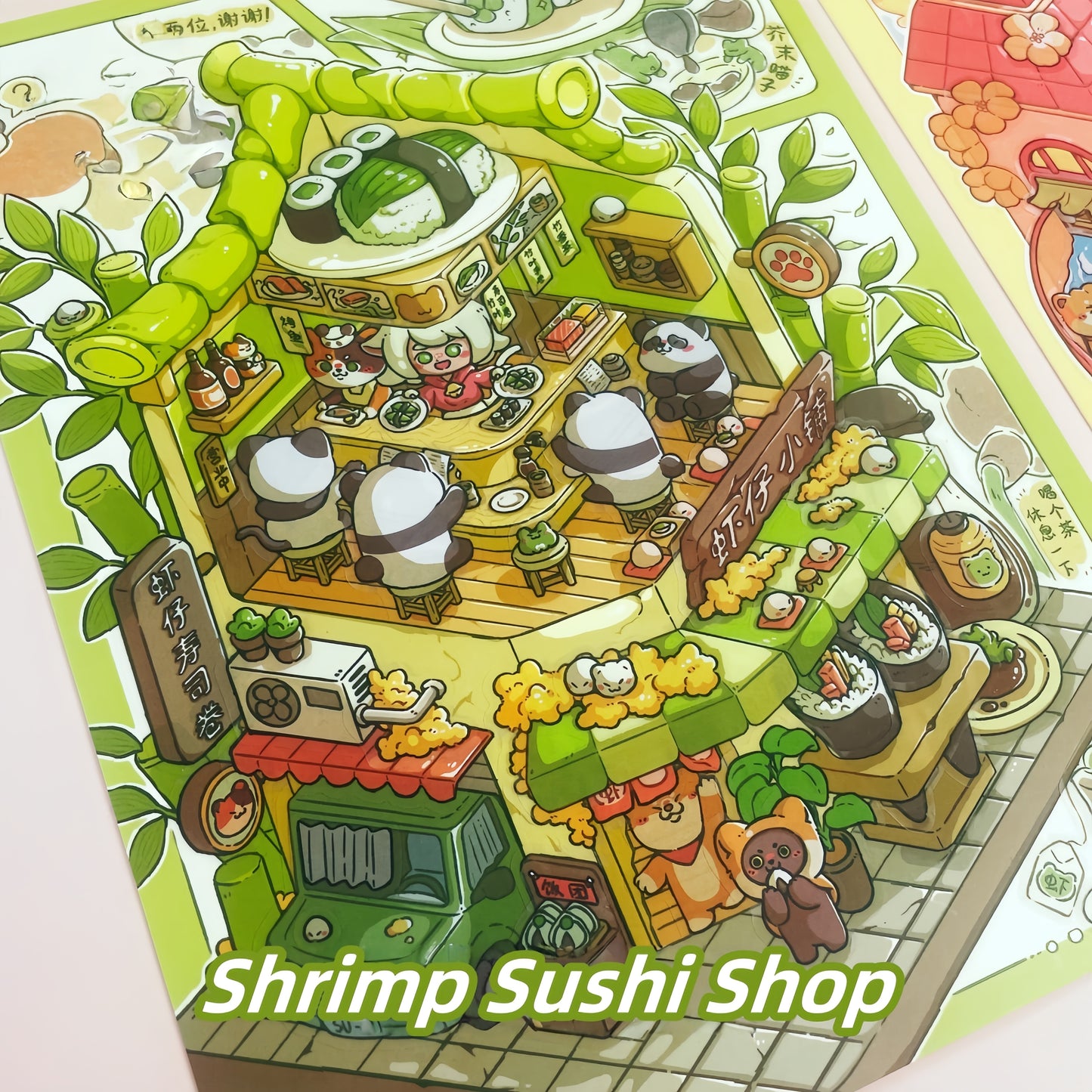 Simulation Management 3D Sticker | 4 Cute Miniature Scenes