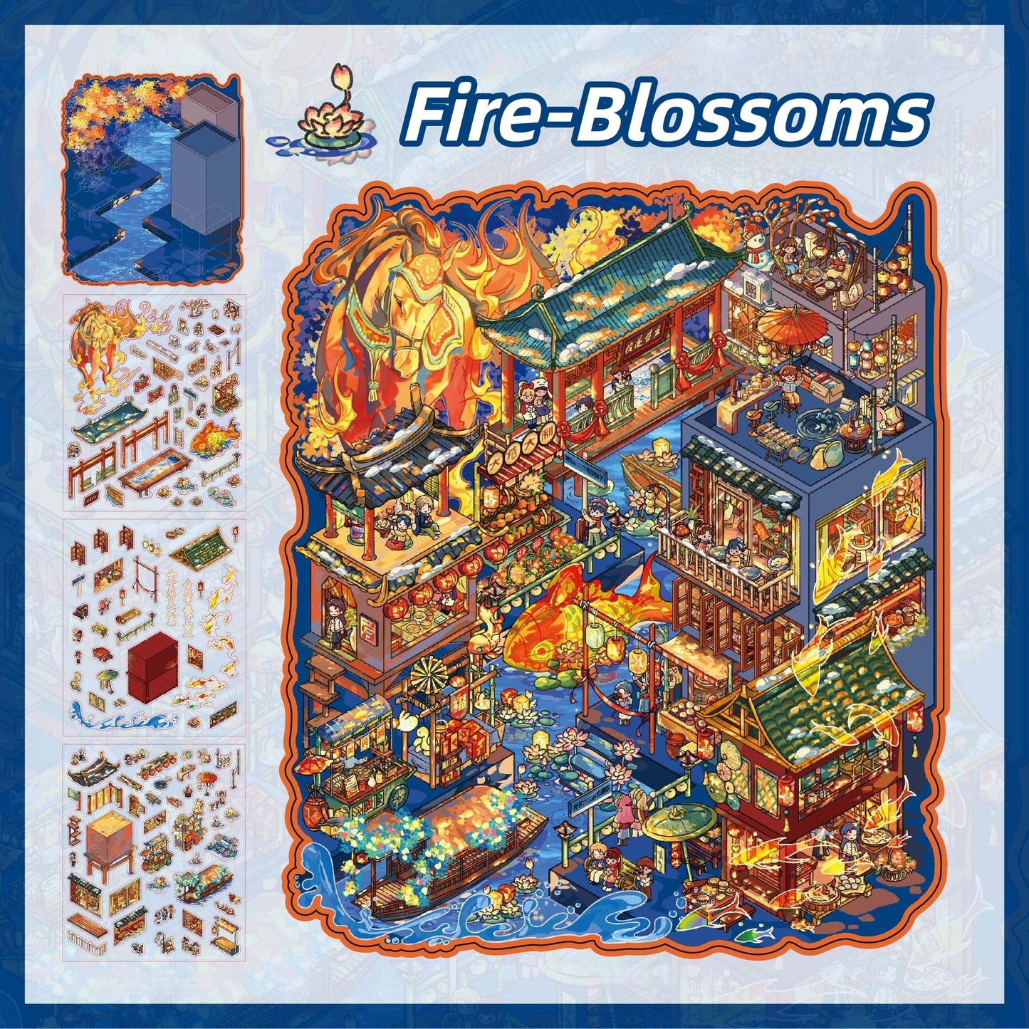 Timeless Moment 3D Sticker | 2 Cute Miniature Scenes