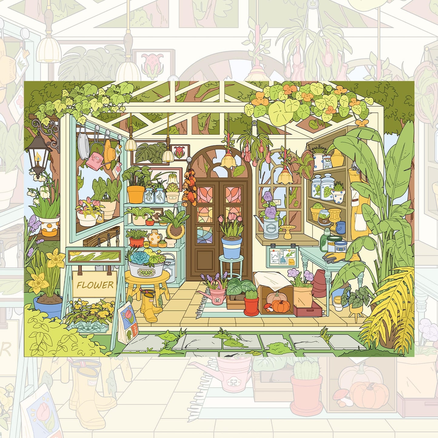 Vintage Greenhouse 3D Sticker
