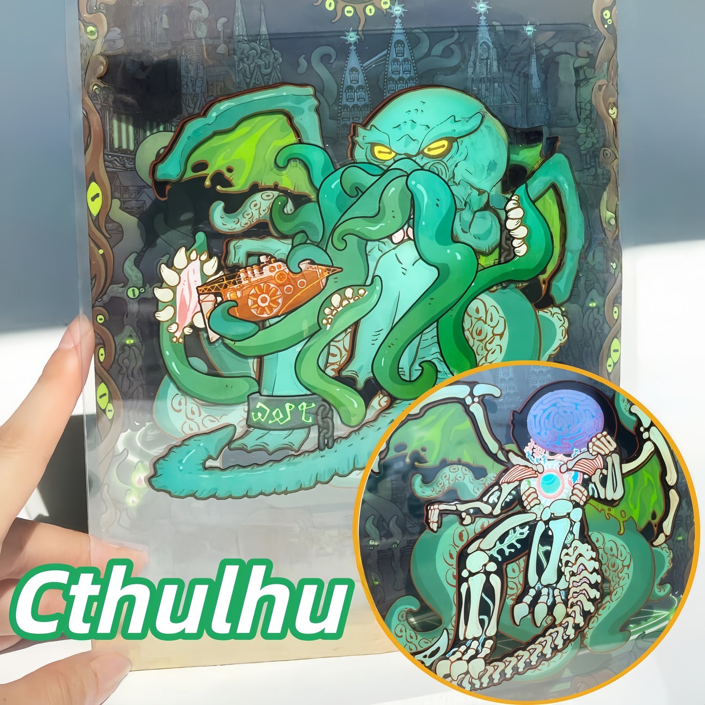 Anatomical Reconstruction 3D Sticker | 4 Cute Miniature Scenes