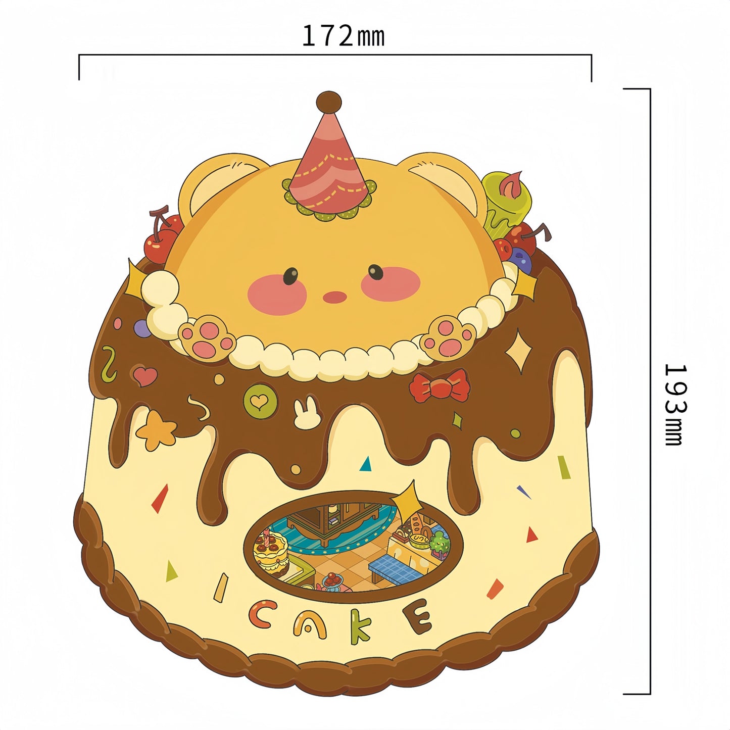 Dessert Shops 3D Sticker | 2 Cute Miniature Scenes