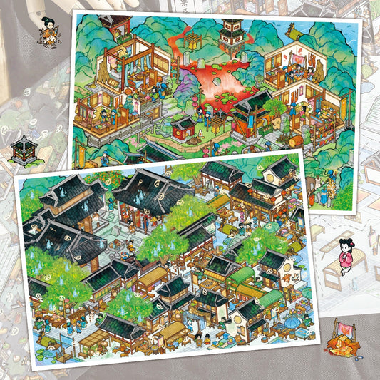 Strange Tales 3D Sticker | 2 Cute Miniature Scenes