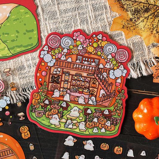 Halloween Limited Edition 3D Sticker | 4 Cute Miniature Scenes