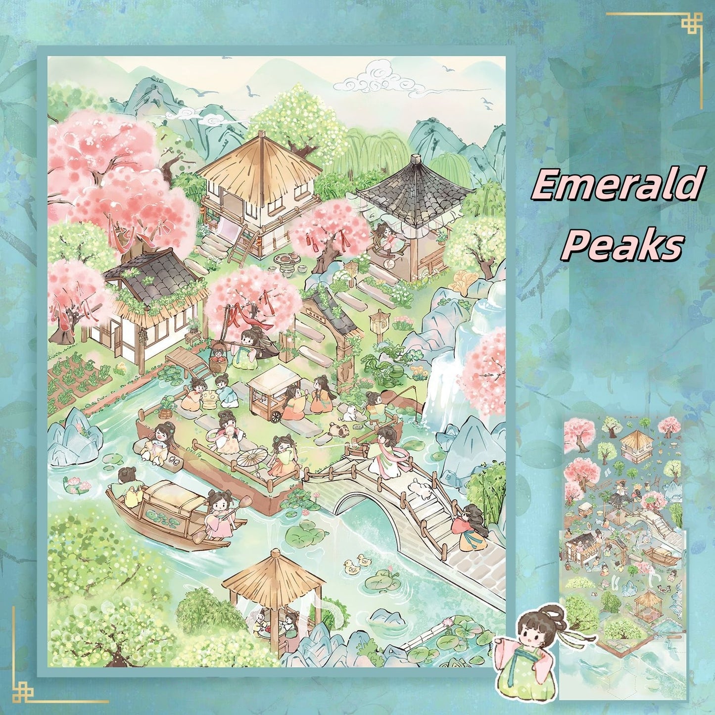 Whimsical Dreams 3D Sticker | 4 Cute Miniature Scenes