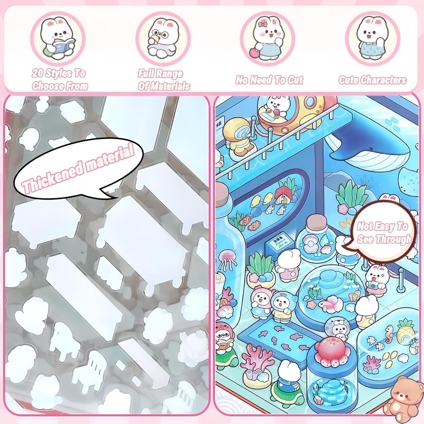 DIY 3D Sticker Material Book – 1.0 (20 Scenes) | 2.0 A (6 Scenes) | 2.0 B (6 Scenes)