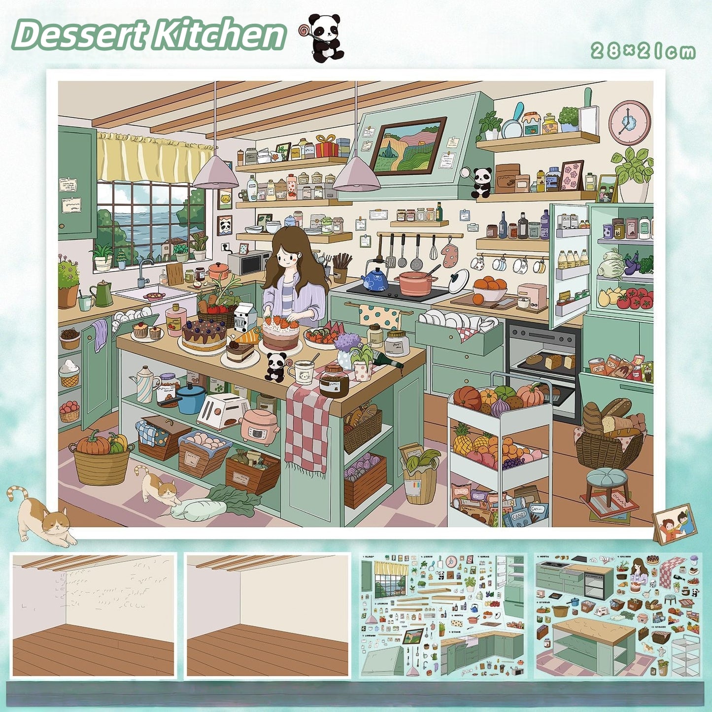 Everyday Sweet 3D Sticker | 2 Cute Miniature Scenes