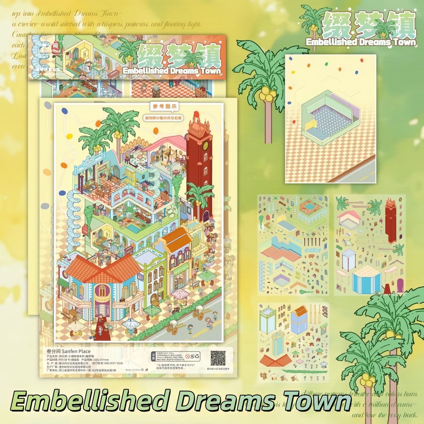 Town Stories 3D Sticker | 6 Cute Miniature Scenes